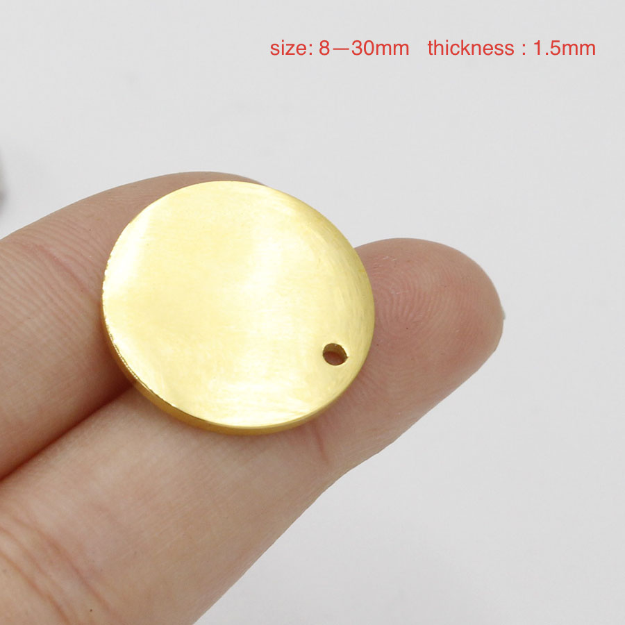 Vintage Fashion Tags - 50pcs 8-30mm Gold Color Mirror Polished