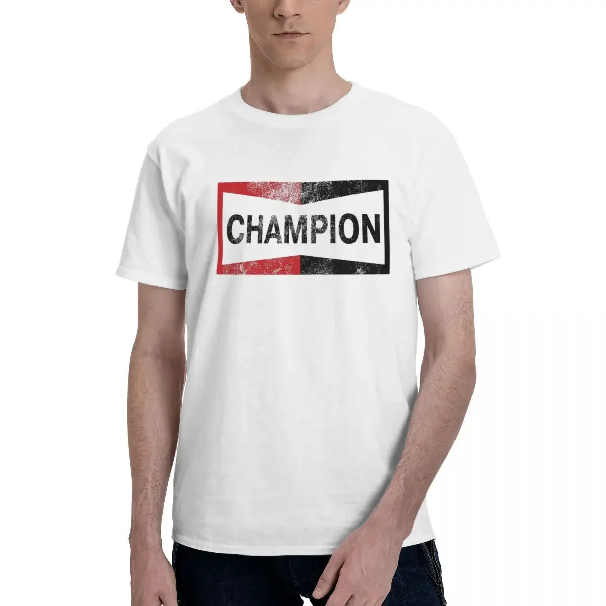 Vintage Fashion Logo - Champion Vintage Logo Printed T-shirt Men's