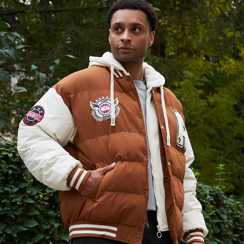 Varsity Jacket Wool - Plus 6XL Winter Men Outdoor Windbreak