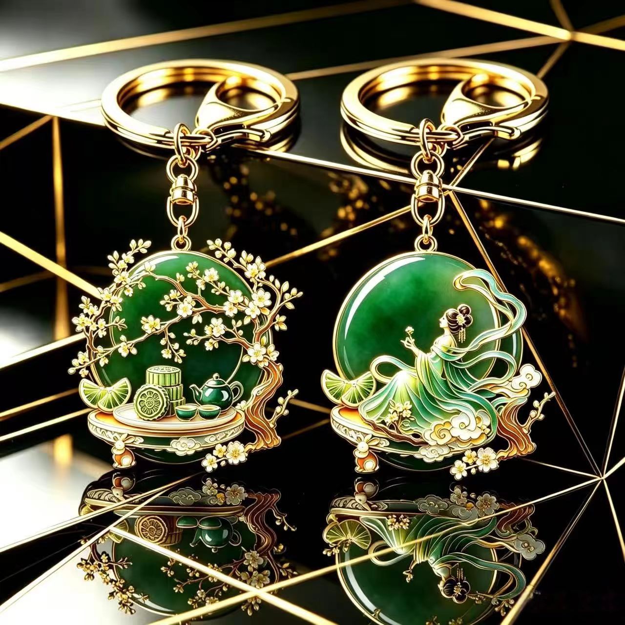 Vintage Fashion Ornaments - Vintage Chinese Style Chang'e Jade Rabbit