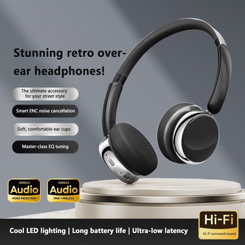Vintage Fashion Videos - Retro Wireless Bluetooth Over Ear Headphones
