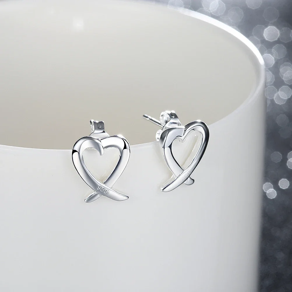 Charm 925 Sterling Silver Earr - Vintage Fashion Center 评论和价格
