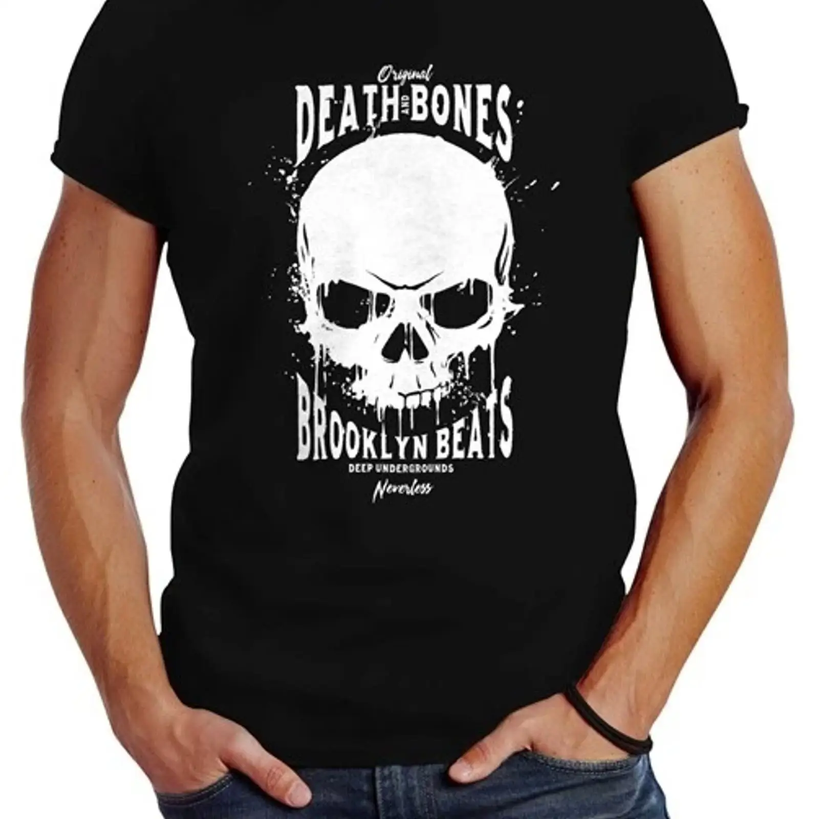 Herren T Shirt Skull Death and - Vintage Fashion Herren 评论和价格