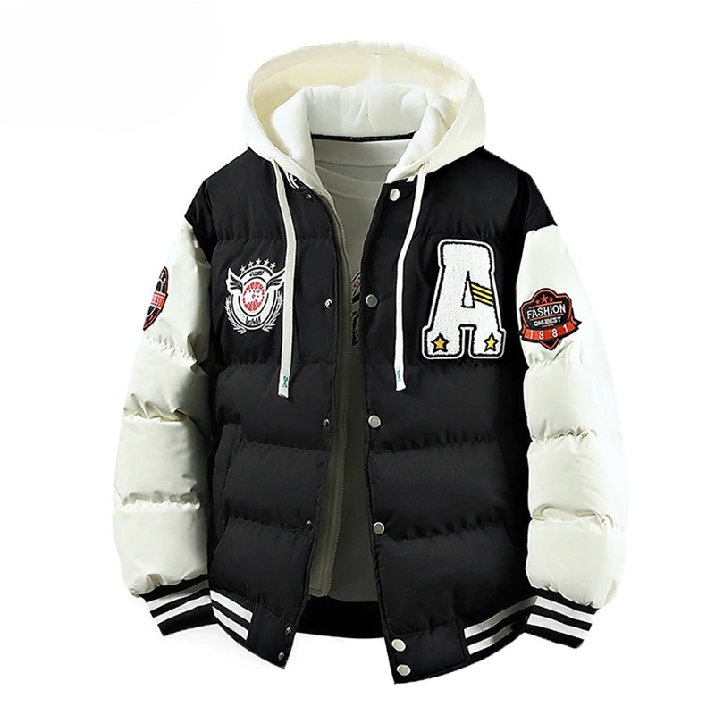 Plus 6XL Winter Men Outdoor Wi - Varsity Jacket Wool 评论和价格