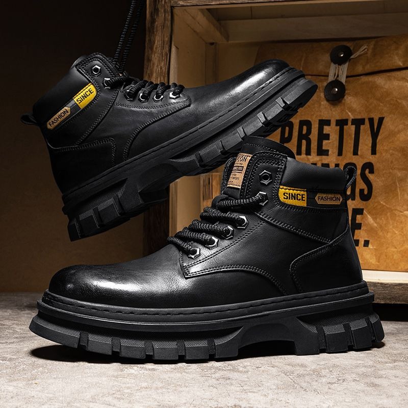 Vintage Men Platform Ankle Boo - Vintage Fashion Boots 评论和价格