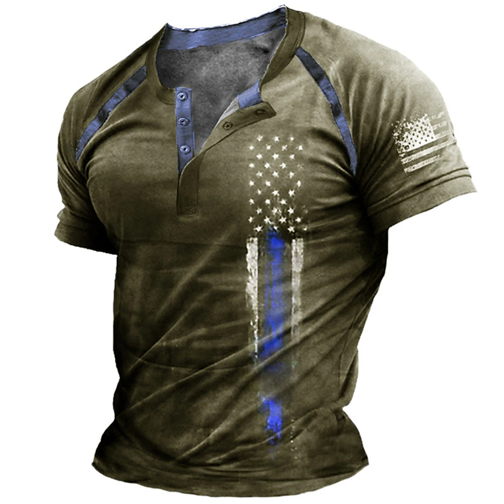 Funny 3D American Flag Print M - Vintage Fashion For Mens 评论和价格