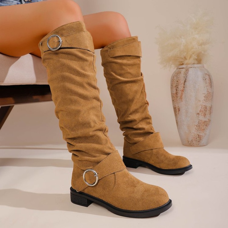 Vintage Western Style Knee Hig - Vintage Fashion Boots 评论和价格