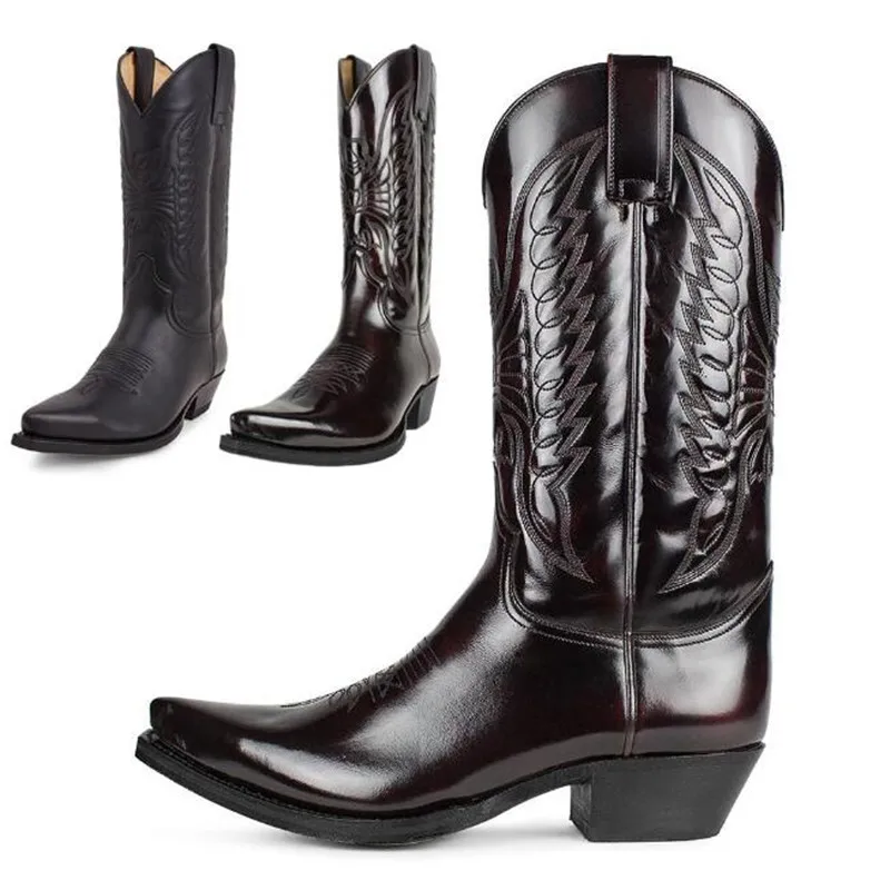 Cowboy Men Women Country Vinta - Vintage Fashion Boots 评论和价格