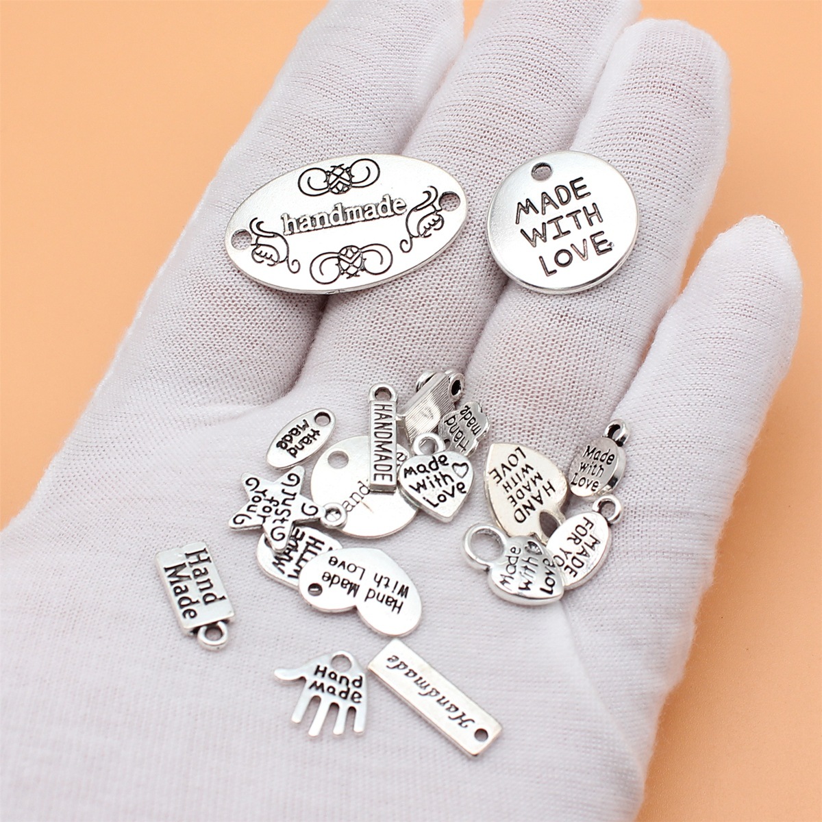 19pcs Antique Silver Color Han - Vintage Fashion Tags 评论和价格