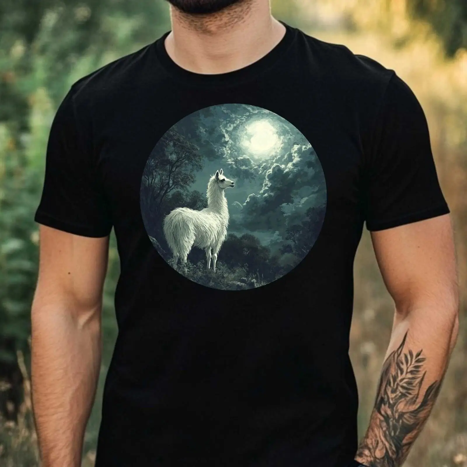 T Shirt Herren Alpaka im Mondl - Vintage Fashion Herren 评论和价格