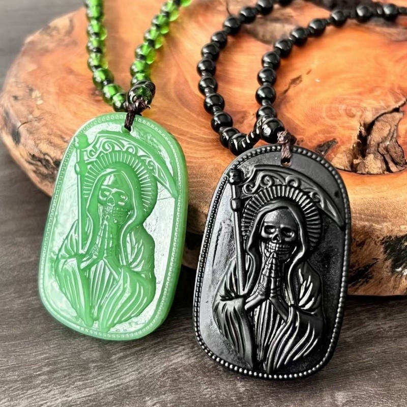 Santa Muerte Sculpture Dog Tag - Vintage Fashion Tags 评论和价格