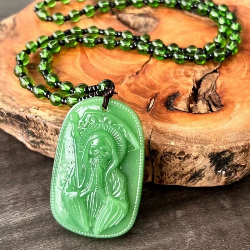 Santa Muerte Sculpture Dog Tag - Vintage Fashion Tags 评论和价格