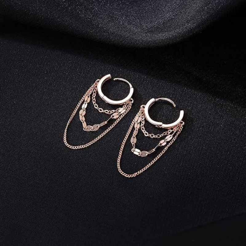 Punk Long Tassel Metal Chains  - Vintage Fashion For Mens 评论和价格