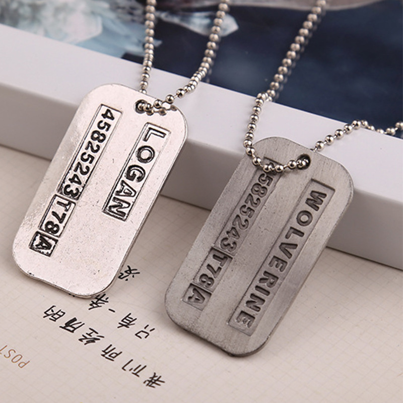 X Men Necklace Logan Hugh Jack - Vintage Fashion Tags 评论和价格