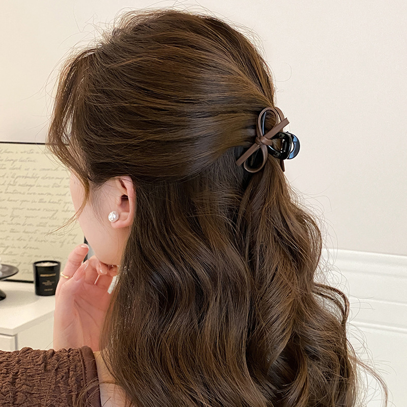 Vintage Leather Bow Small Hair - Vintage Fashion Ornaments 评论和价格